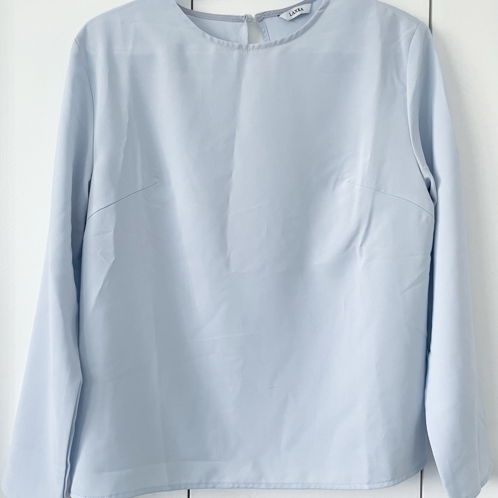 Baby Blue Long Sleeve Blouse